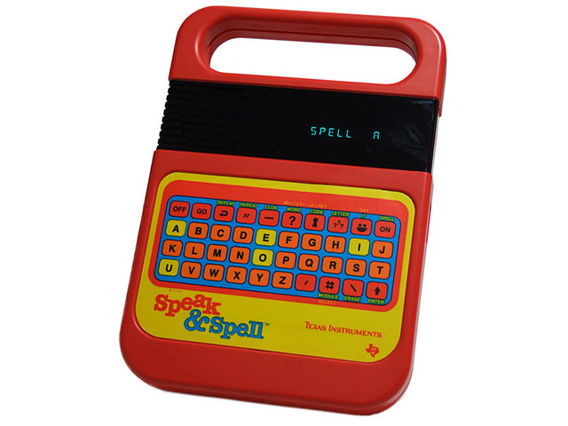 Texas Instruments' Speak & Spell is one of the 97 toys sampled.